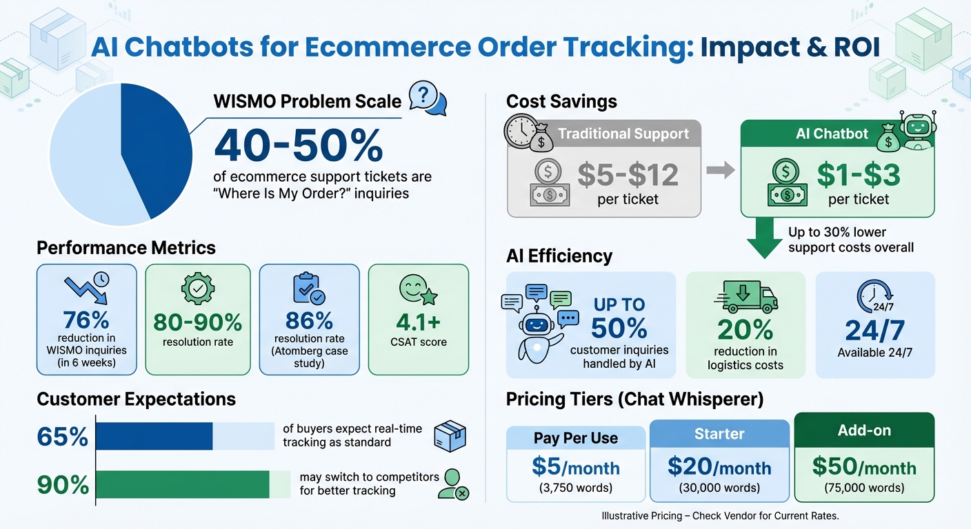 AI Chatbots for Ecommerce Order Tracking: Key Statistics and Cost Savings