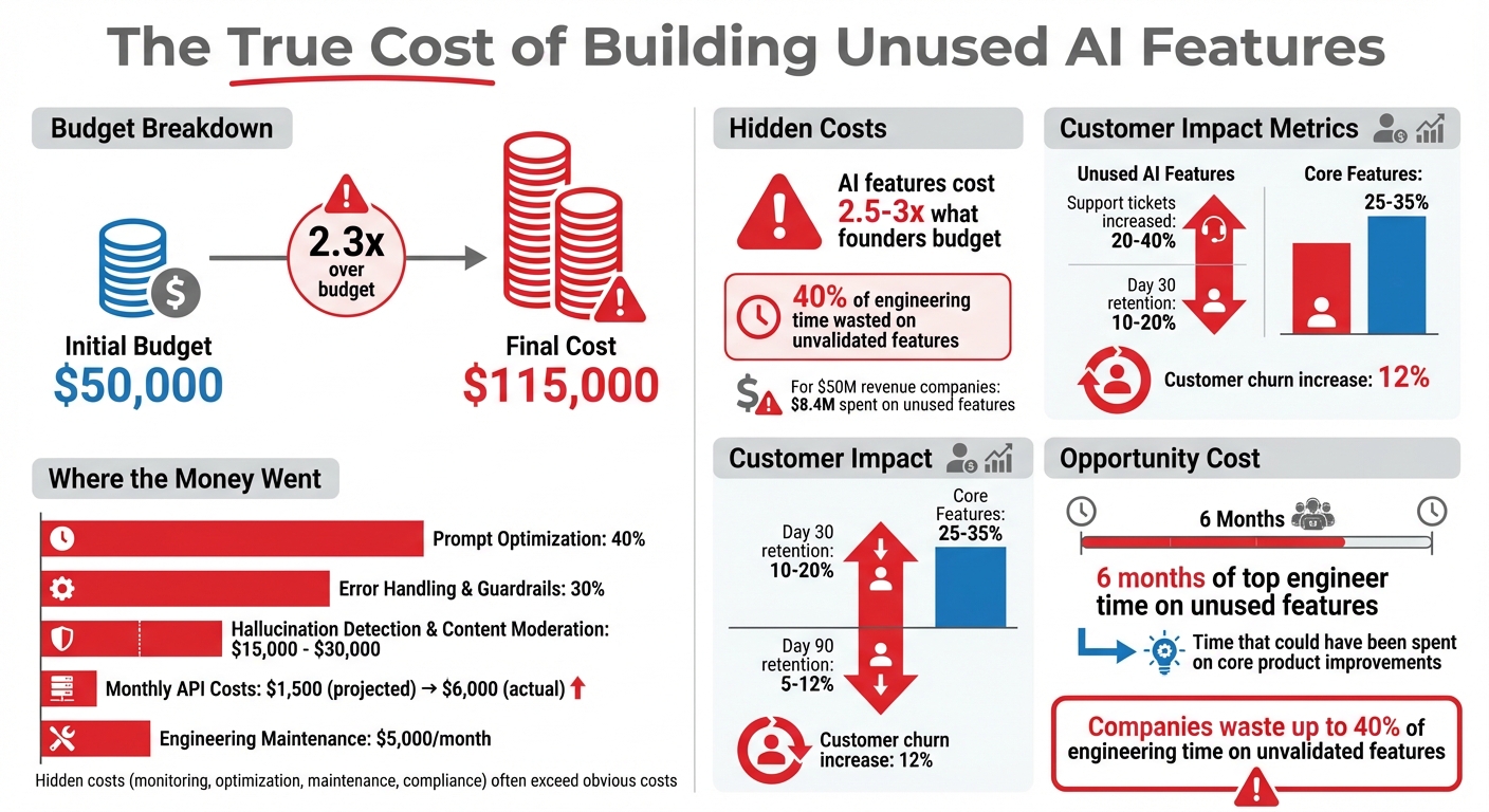 The True Cost of Building Unused AI Features: 6-Month Development Breakdown