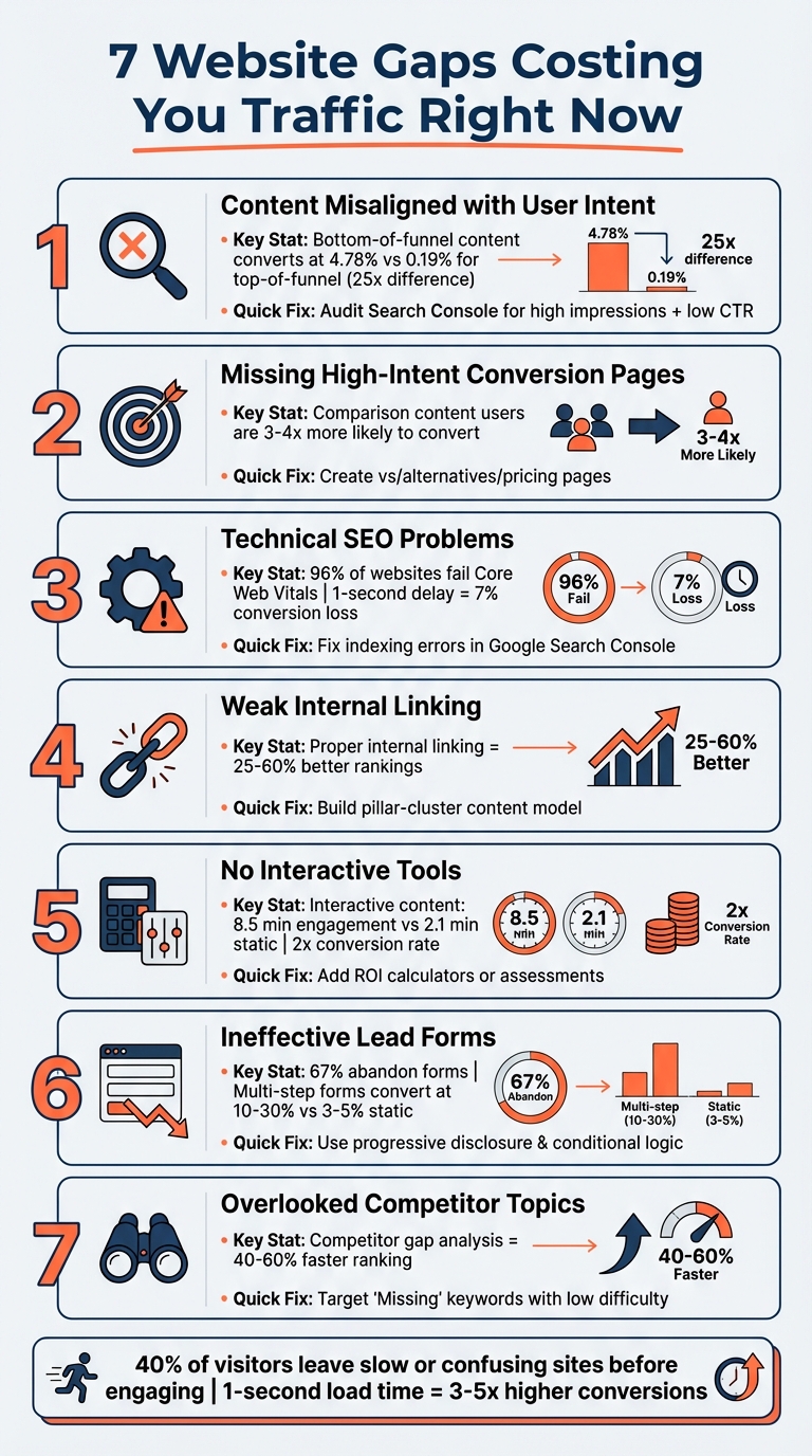 7 Website Gaps Costing You Traffic and Revenue