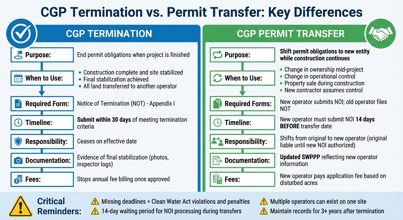 CGP Termination vs Permit Transfer: Key Differences and Requirements