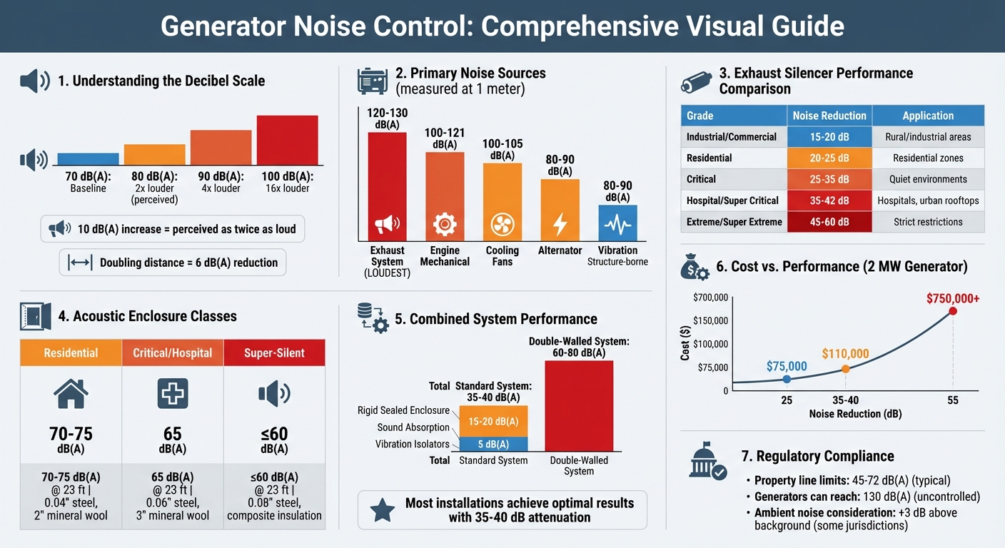 Generator Noise Control Components: Performance Levels and Cost Comparison