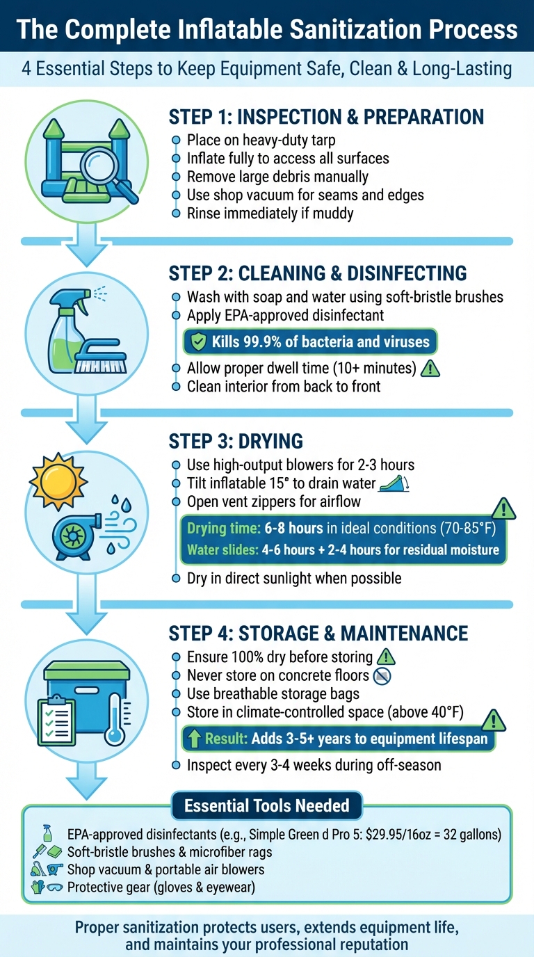 Complete Inflatable Sanitization Process: 4 Essential Steps
