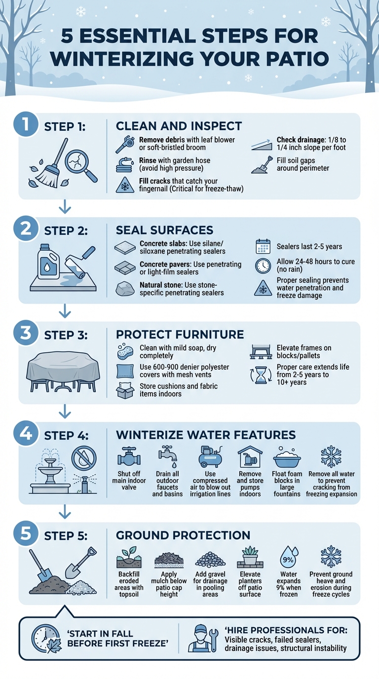 5 Essential Steps for Winterizing Your Patio