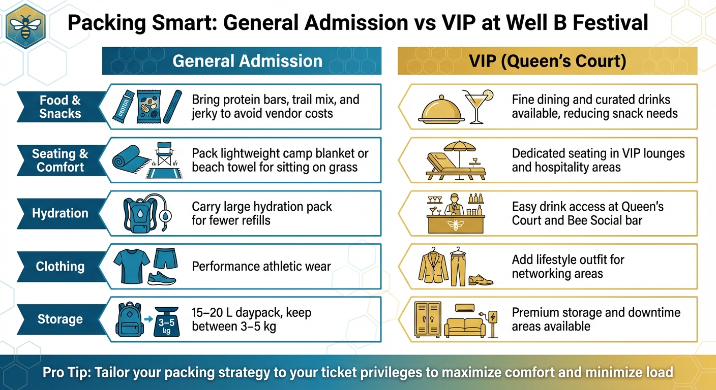 General Admission vs VIP Packing Guide for Well B Festival Dubai