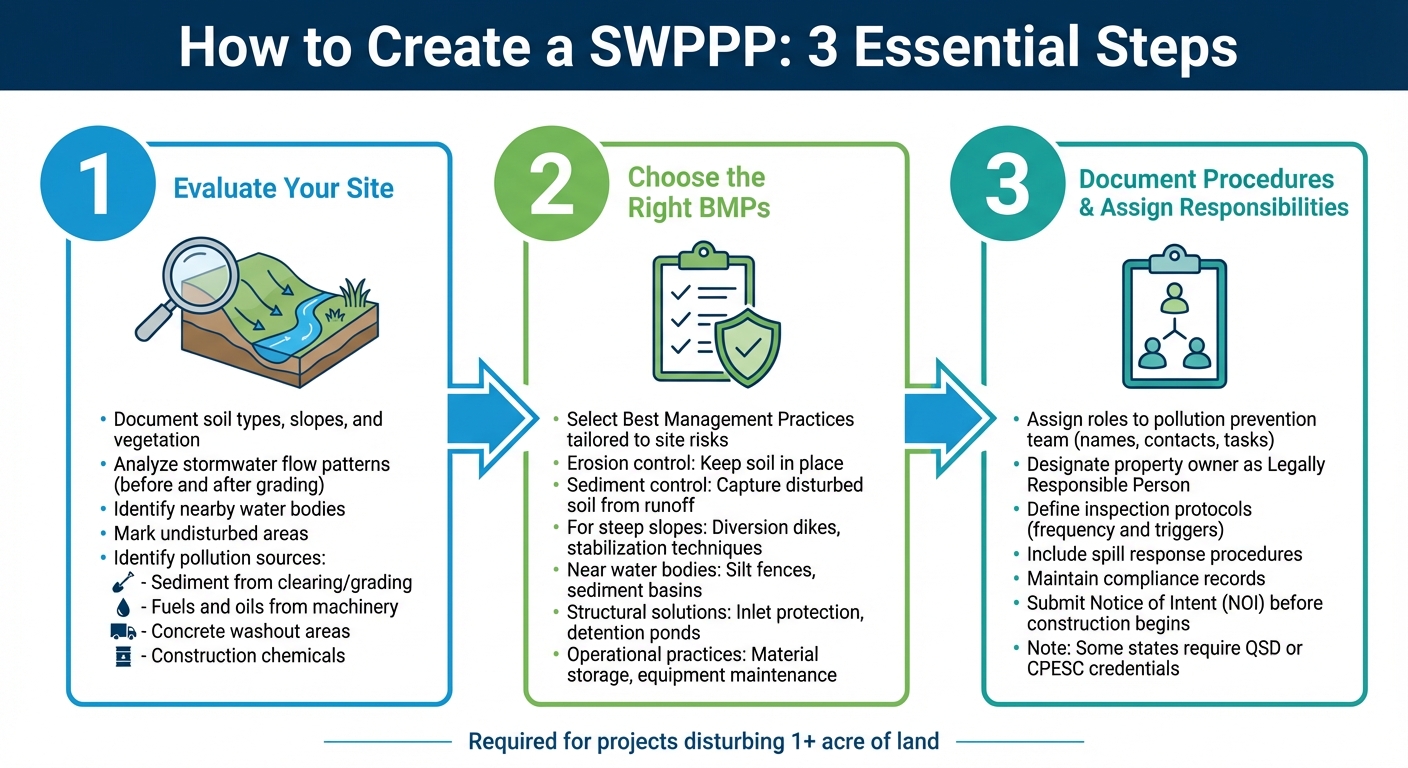 3-Step SWPPP Creation Process for Construction Projects