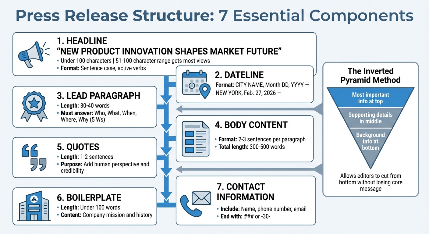 Press Release Structure: 7 Essential Components and Formatting Guide