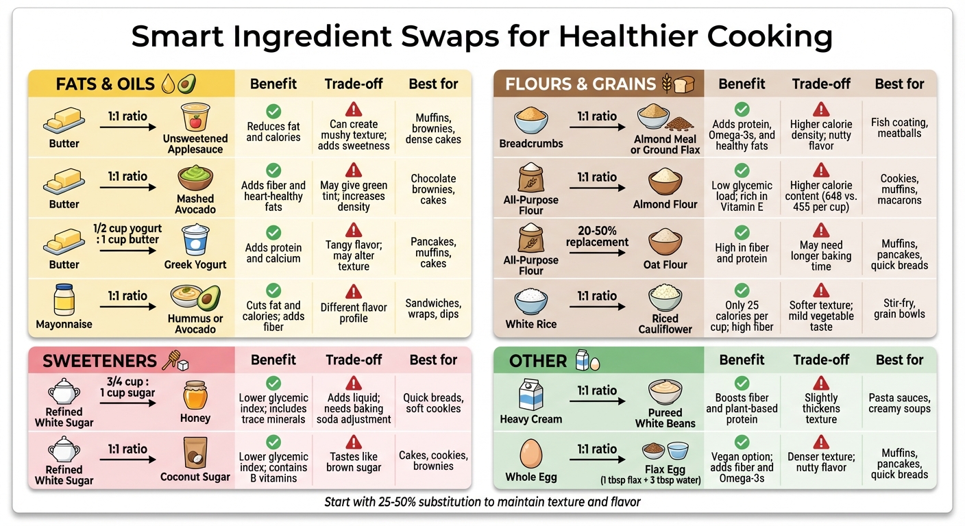 Healthy Ingredient Swap Guide: Ratios, Benefits, and Best Uses