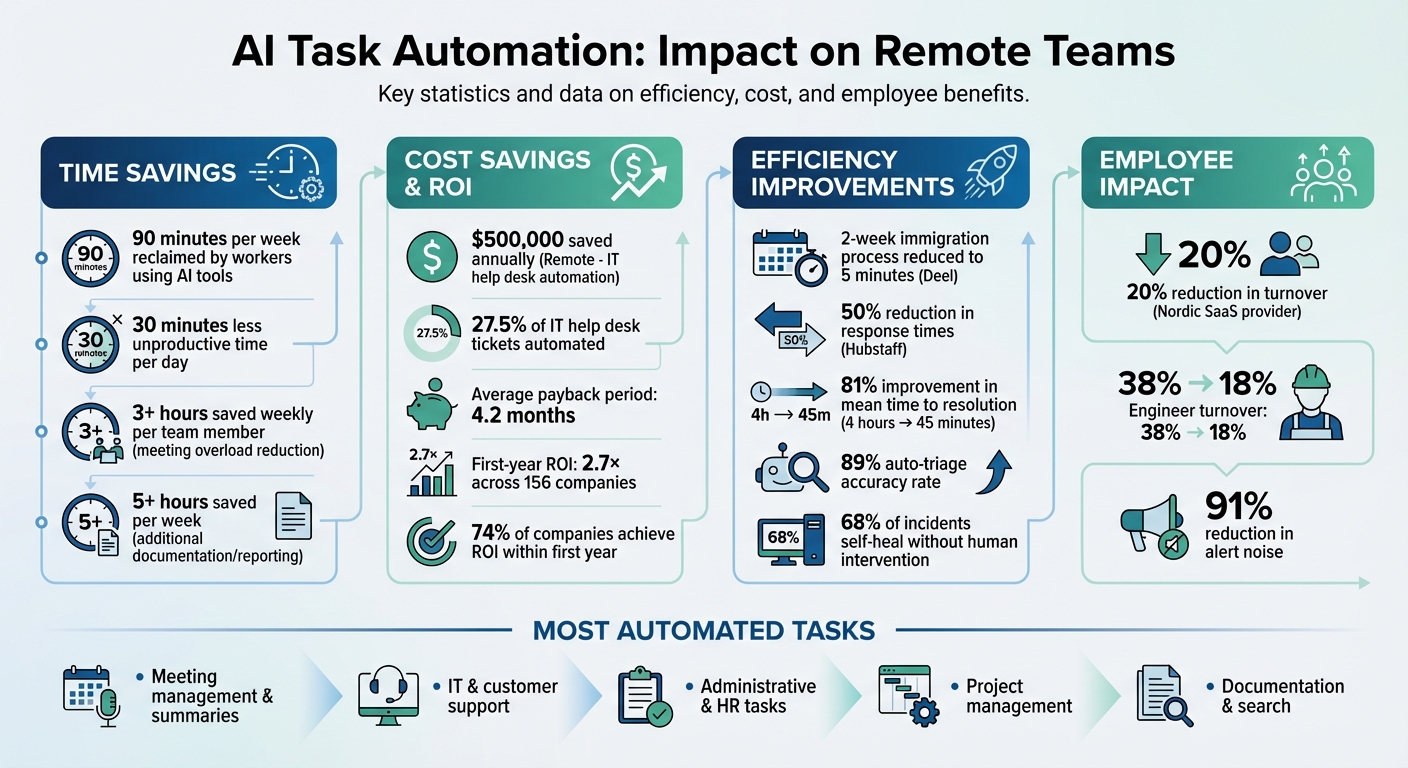AI Task Automation Impact on Remote Teams: Key Statistics and ROI