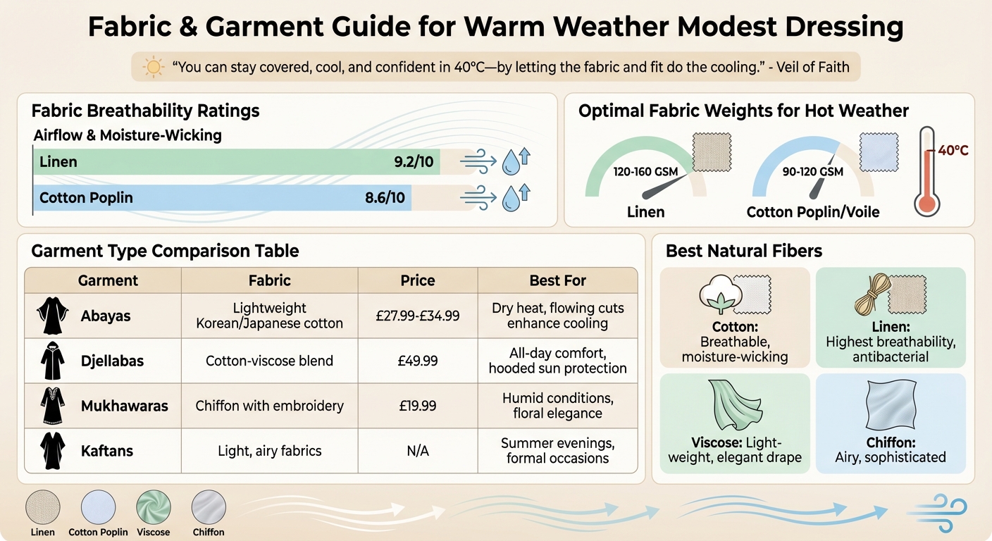 Best Fabrics and Garments for Modest Warm Weather Dressing