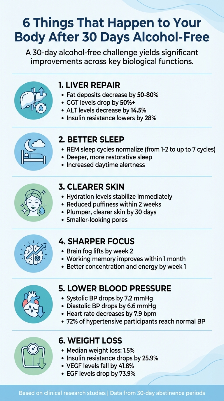 6 Health Benefits of 30 Days Alcohol-Free: Body Changes and Statistics