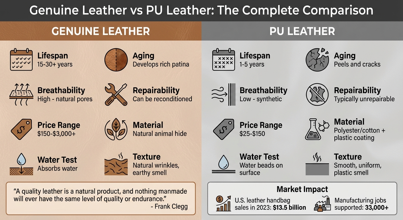 Genuine Leather vs PU Leather Handbags: Durability and Value Comparison