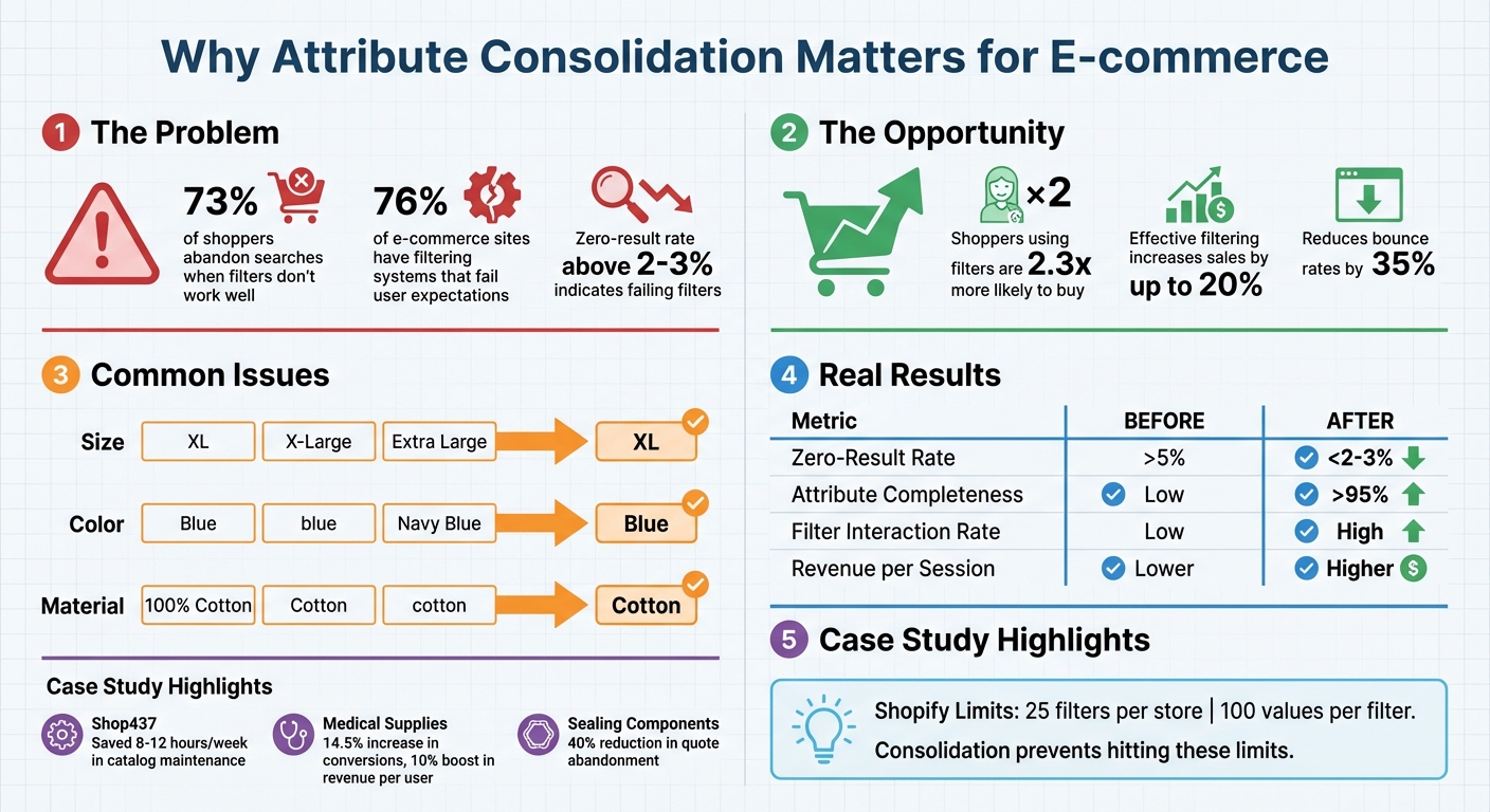 Impact of Product Filter Consolidation on E-commerce Performance
