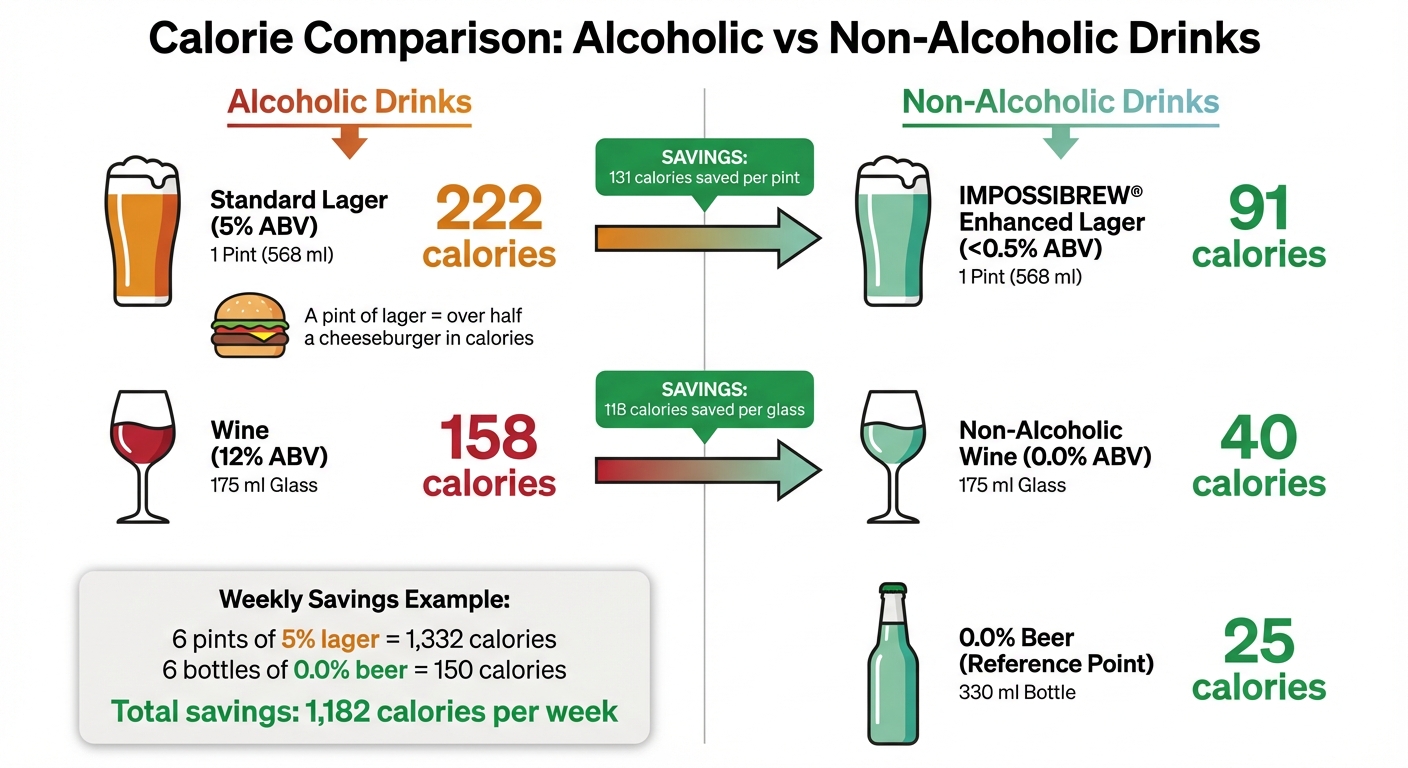Calorie Comparison: Alcoholic vs Non-Alcoholic Drinks