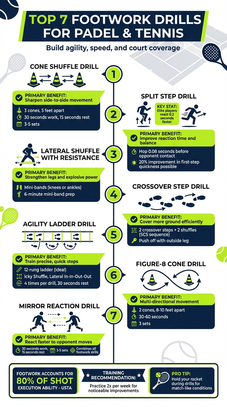7 Essential Footwork Drills for Padel and Tennis Players