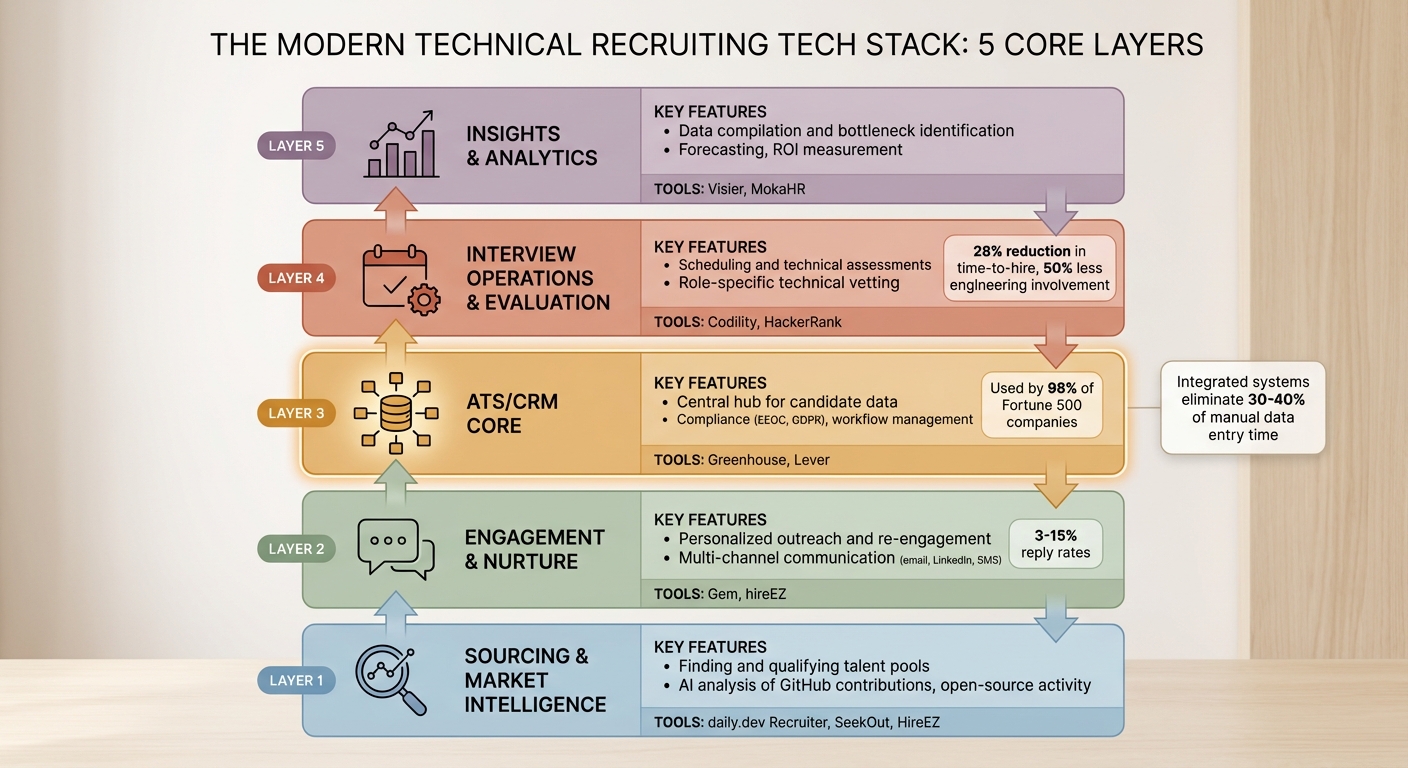The 5 Core Layers of a Technical Recruiting Tech Stack
