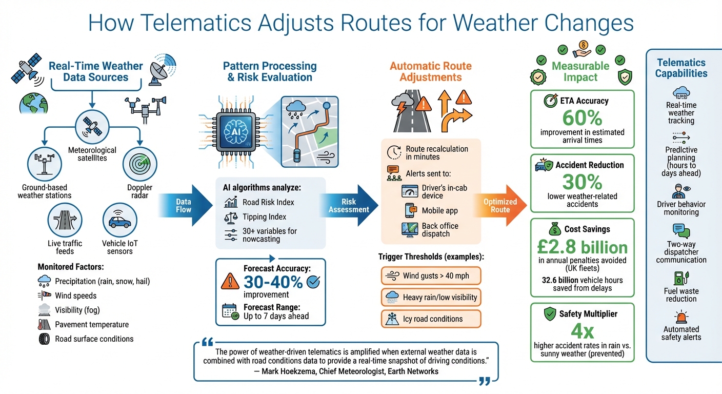 How Telematics Systems Process Weather Data for Dynamic Route Adjustments