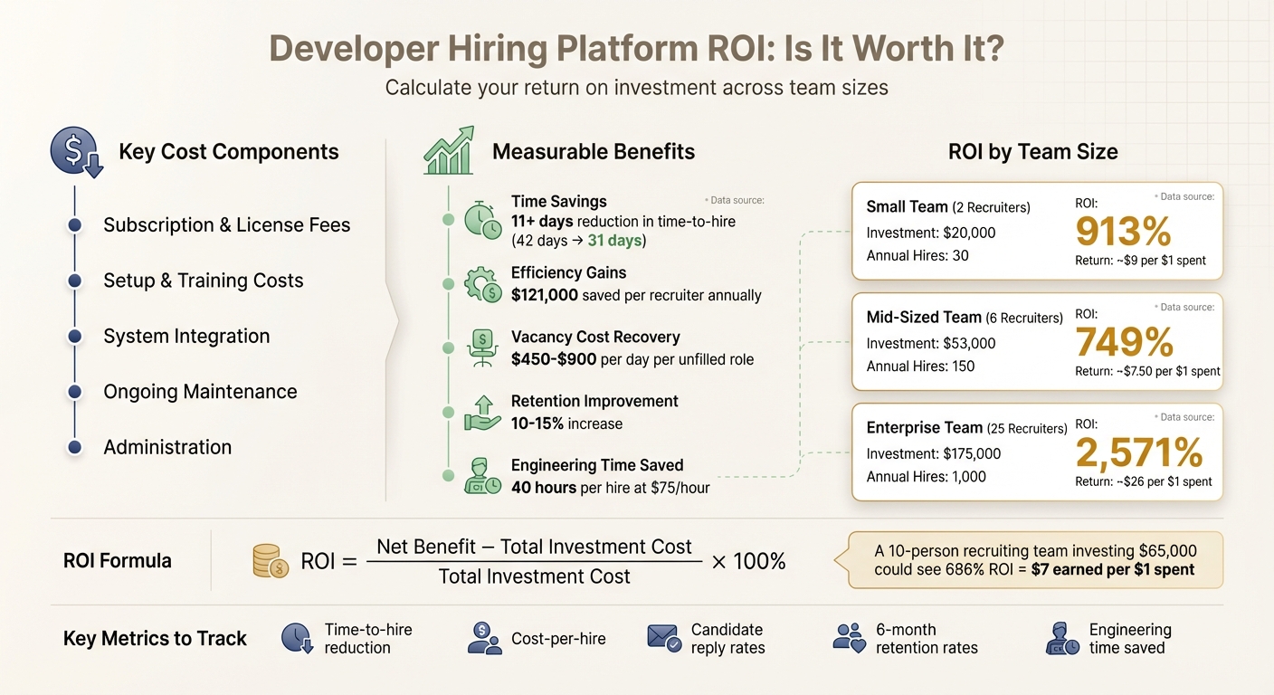 Developer Hiring Platform ROI Calculator: Costs vs Benefits by Team Size
