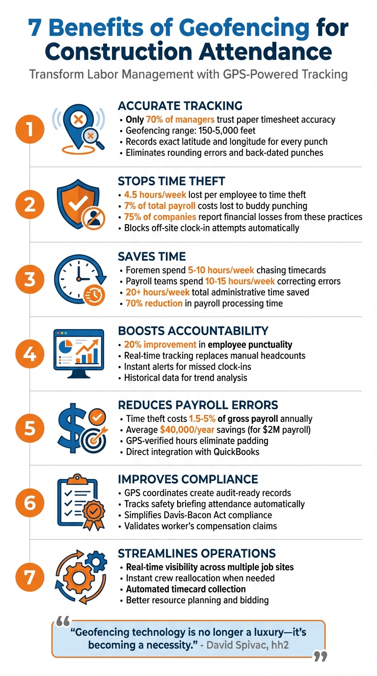 7 Key Benefits of Geofencing for Construction Attendance Tracking