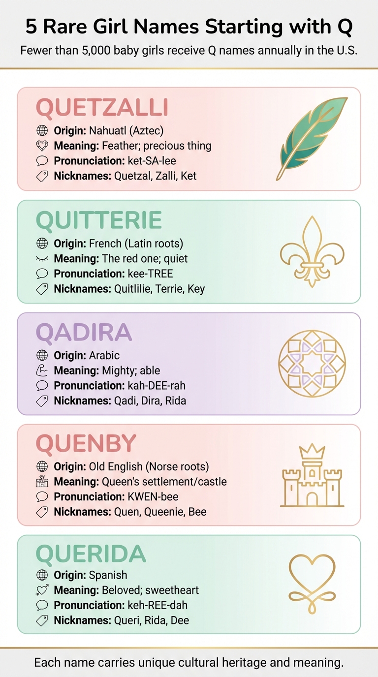 5 Rare Girl Names Starting with Q: Origins, Meanings & Nicknames