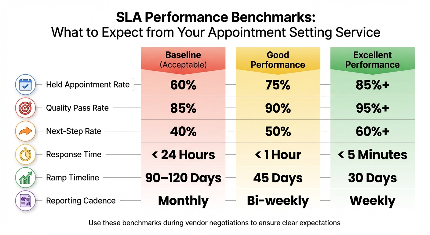SLA Performance Benchmarks for Appointment Setting Services