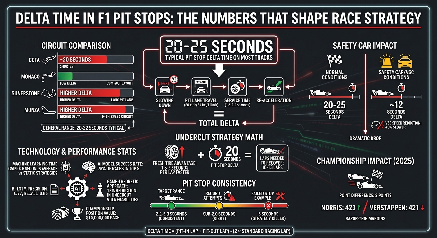 F1 Pit Stop Delta Time: Key Statistics and Circuit Comparisons