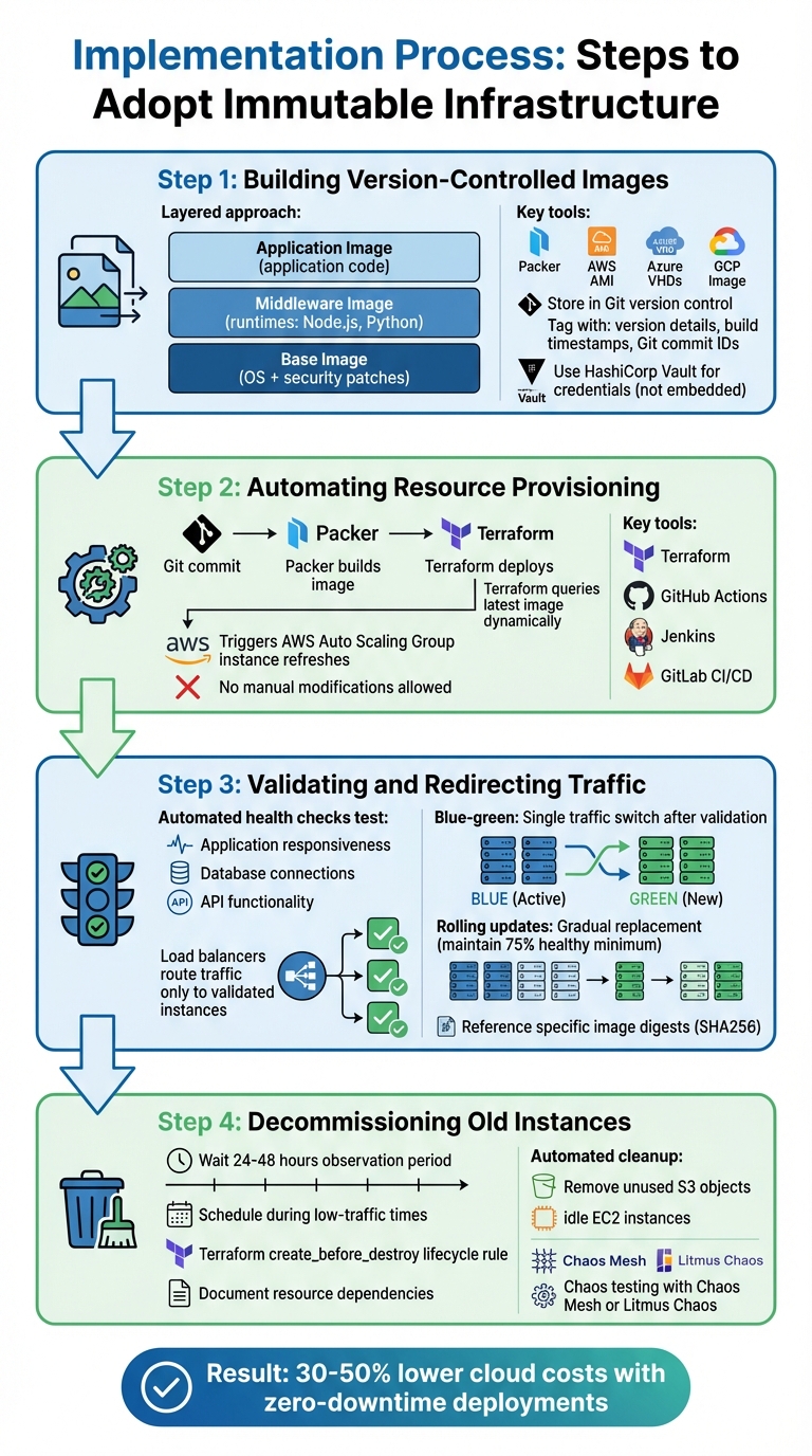 4-Step Implementation Process for Immutable Infrastructure Deployment