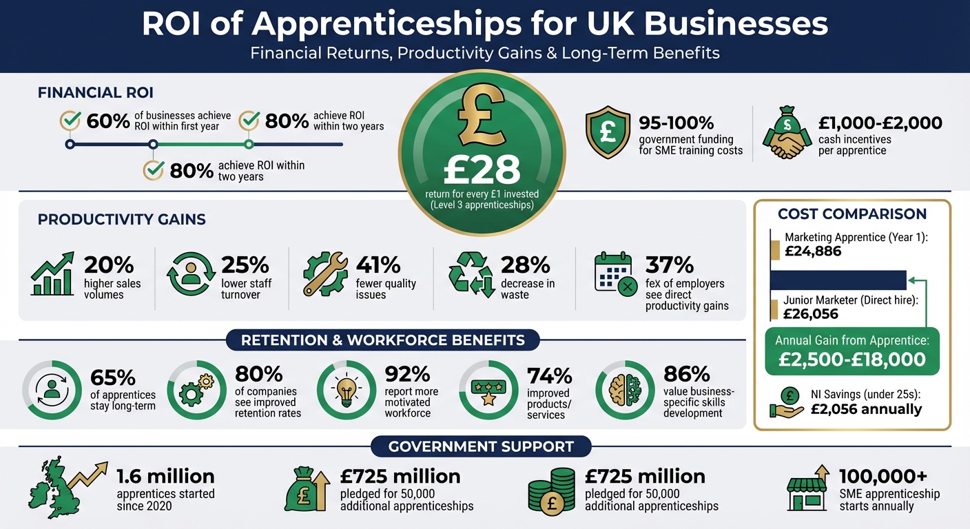 ROI of Apprenticeships for UK Businesses: Key Statistics and Financial Benefits