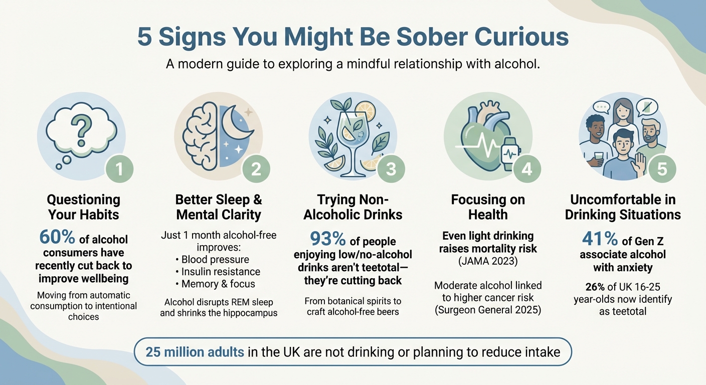 5 Signs You Might Be Sober Curious: A Visual Guide