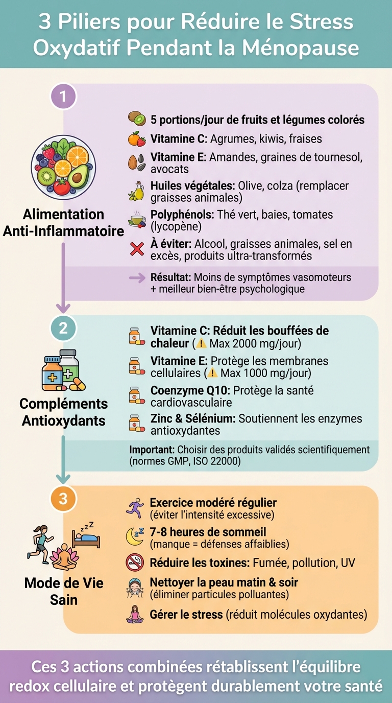 Comment réduire le stress oxydatif pendant la ménopause : guide pratique en 3 étapes