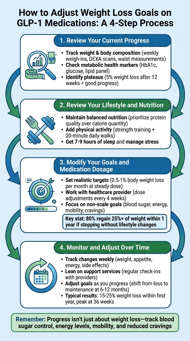 4-Step Process for Adjusting Weight Loss Goals on GLP-1 Medications