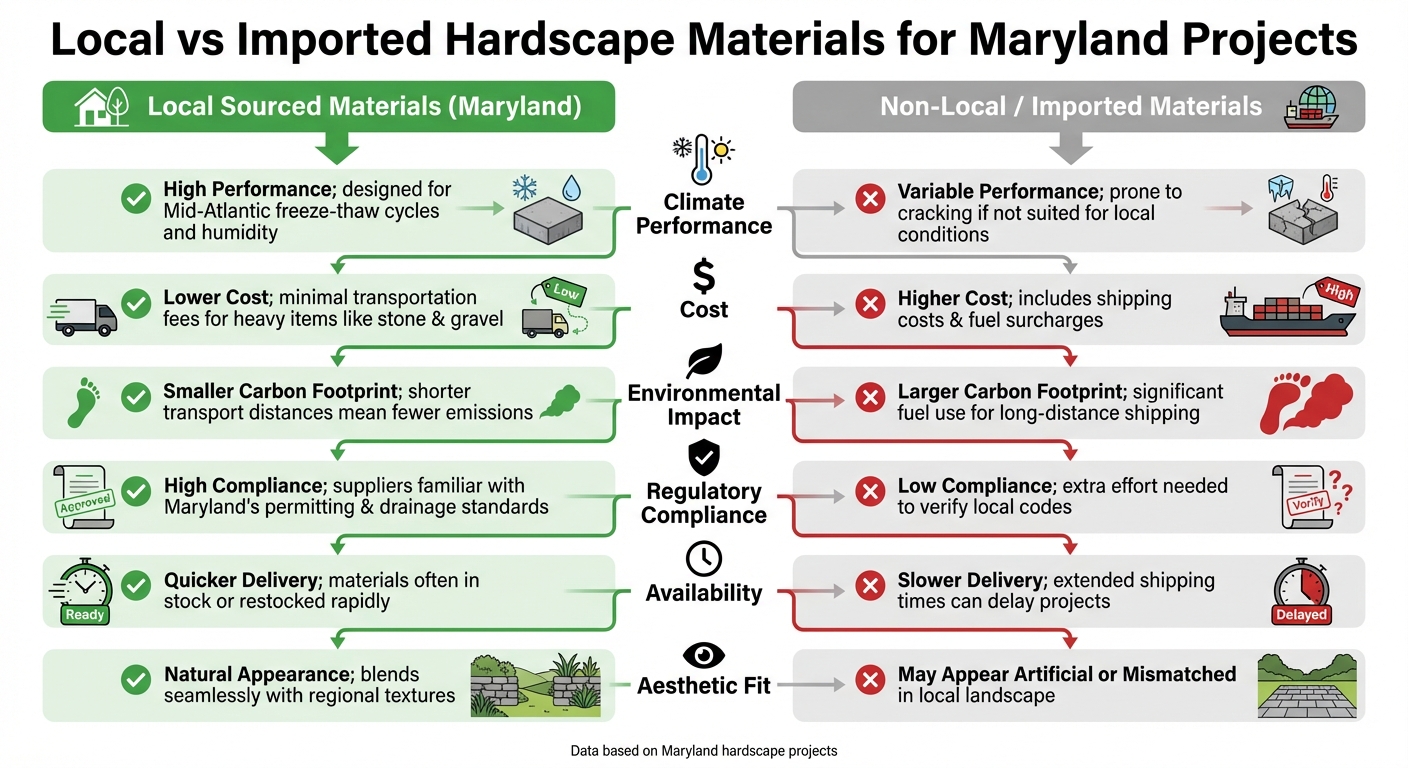 Local vs Imported Hardscape Materials: Performance and Cost Comparison