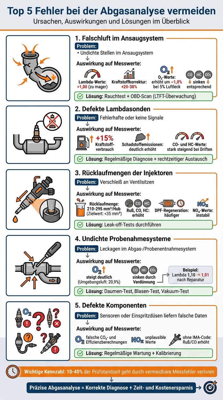 Die 5 häufigsten Fehler bei der Abgasanalyse: Ursachen, Auswirkungen und Lösungen