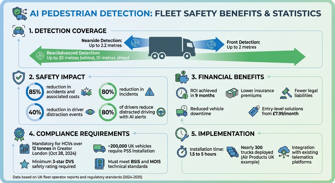 AI Pedestrian Detection Benefits for Fleet Safety: Key Statistics and ROI