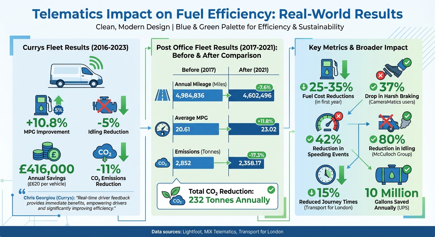 Telematics Fuel Efficiency Impact: Real-World Fleet Savings and Emissions Reductions