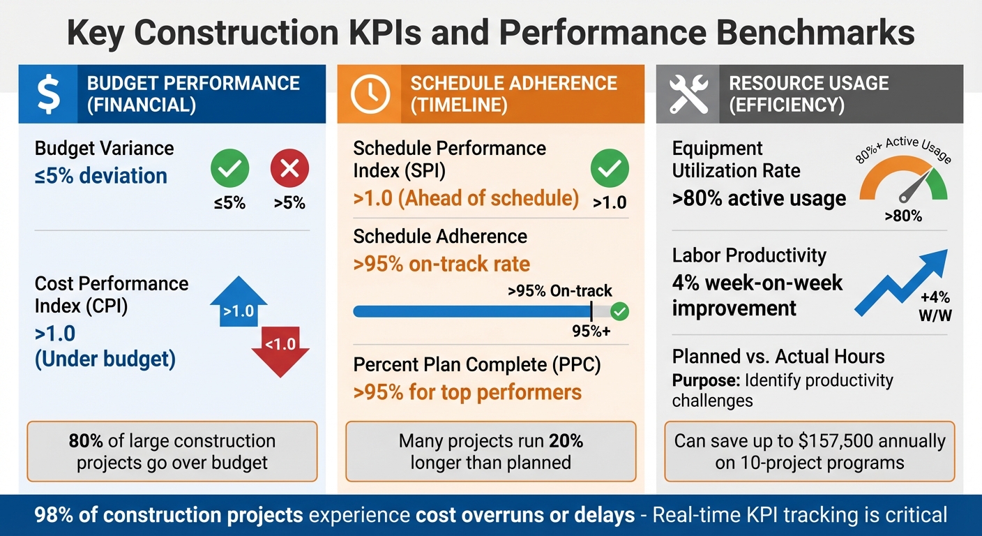 Key Construction KPIs and Performance Benchmarks for Real-Time Dashboard Tracking