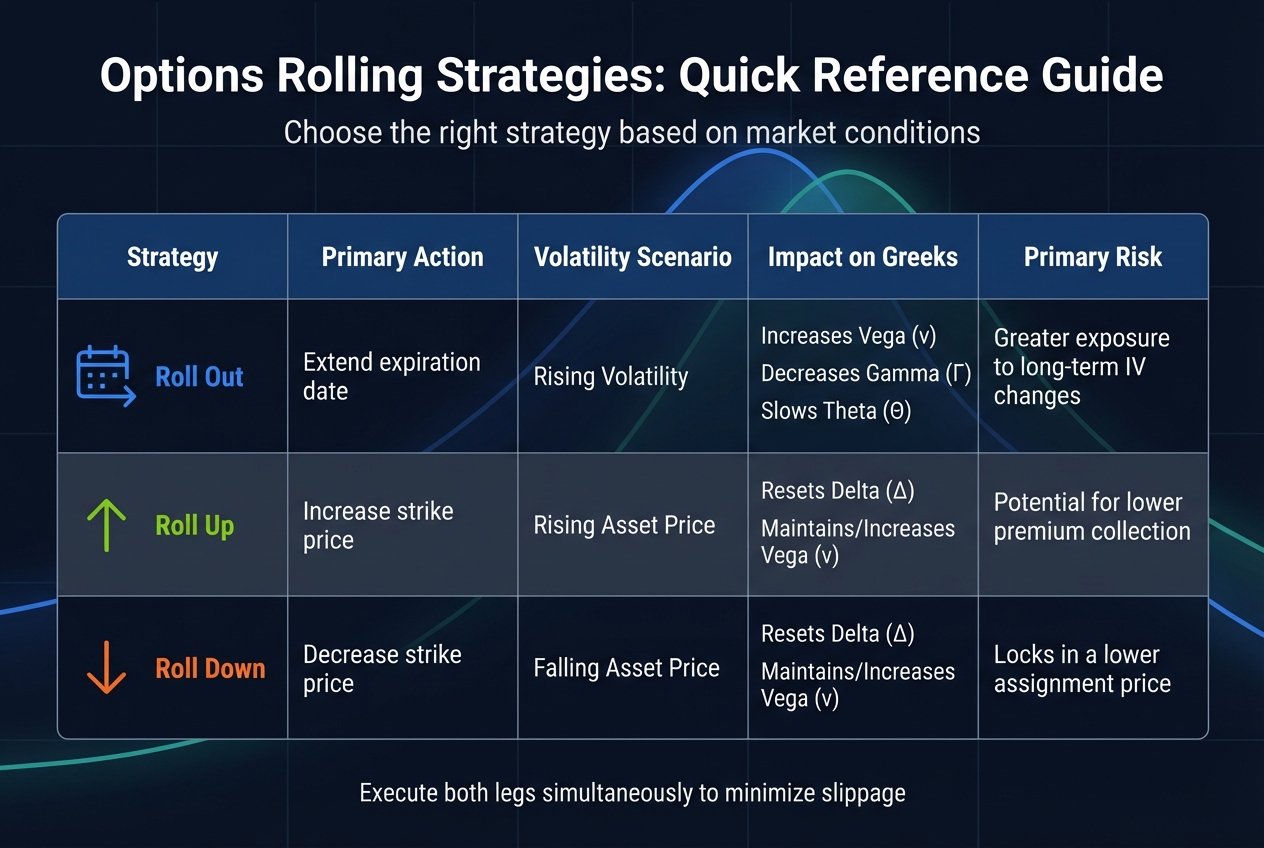 Options Rolling Strategies Comparison: Roll Out vs Roll Up vs Roll Down