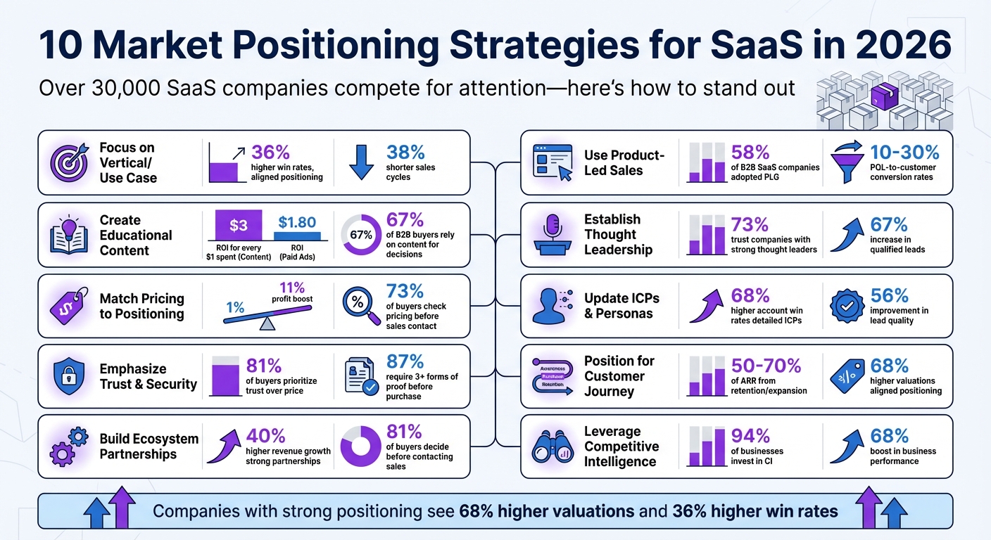 10 Market Positioning Strategies for SaaS Success in 2026