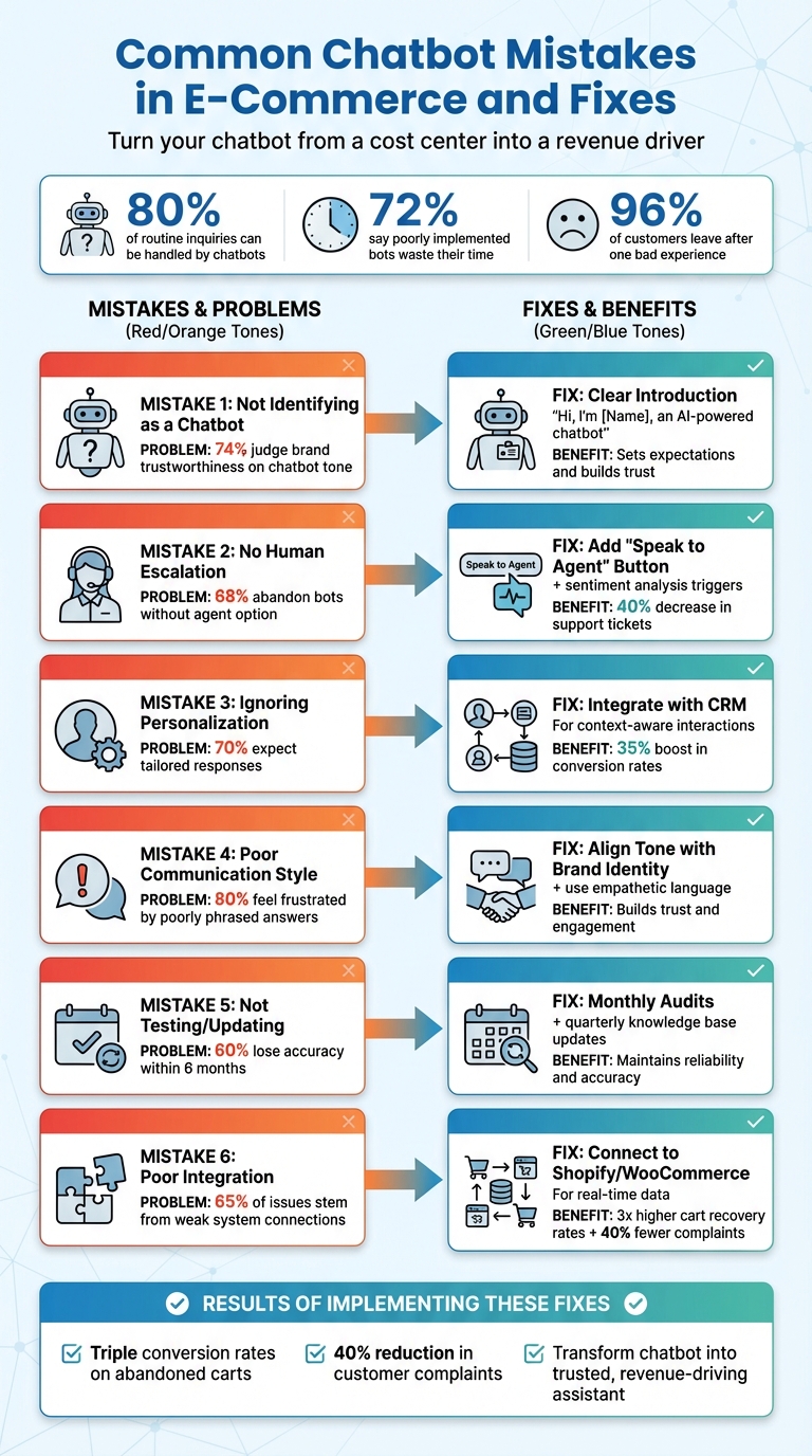 6 Common E-Commerce Chatbot Mistakes and How to Fix Them