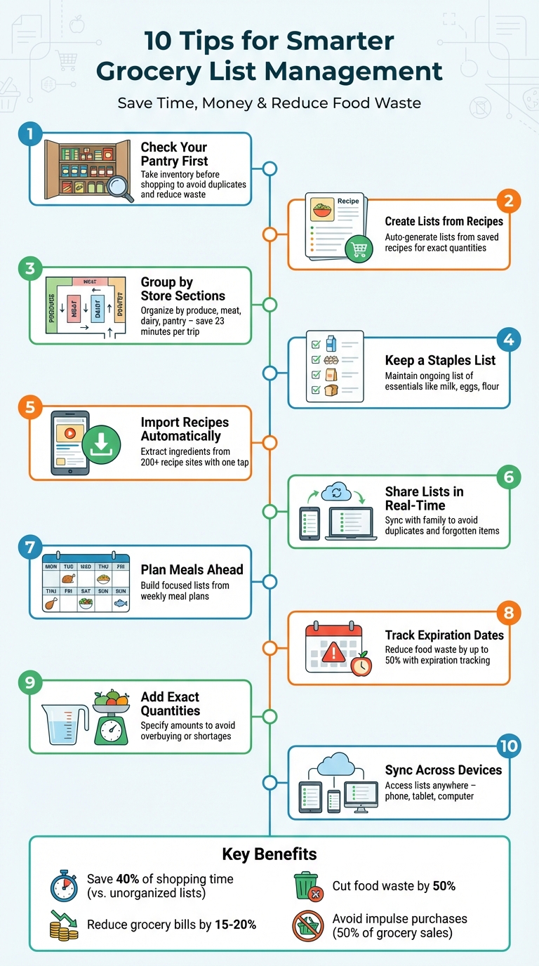 10 Smart Grocery List Management Tips to Save Time and Money