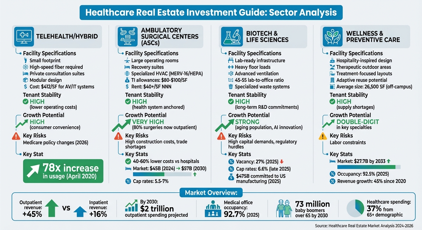 Healthcare Real Estate Investment Comparison: 4 Emerging Sectors