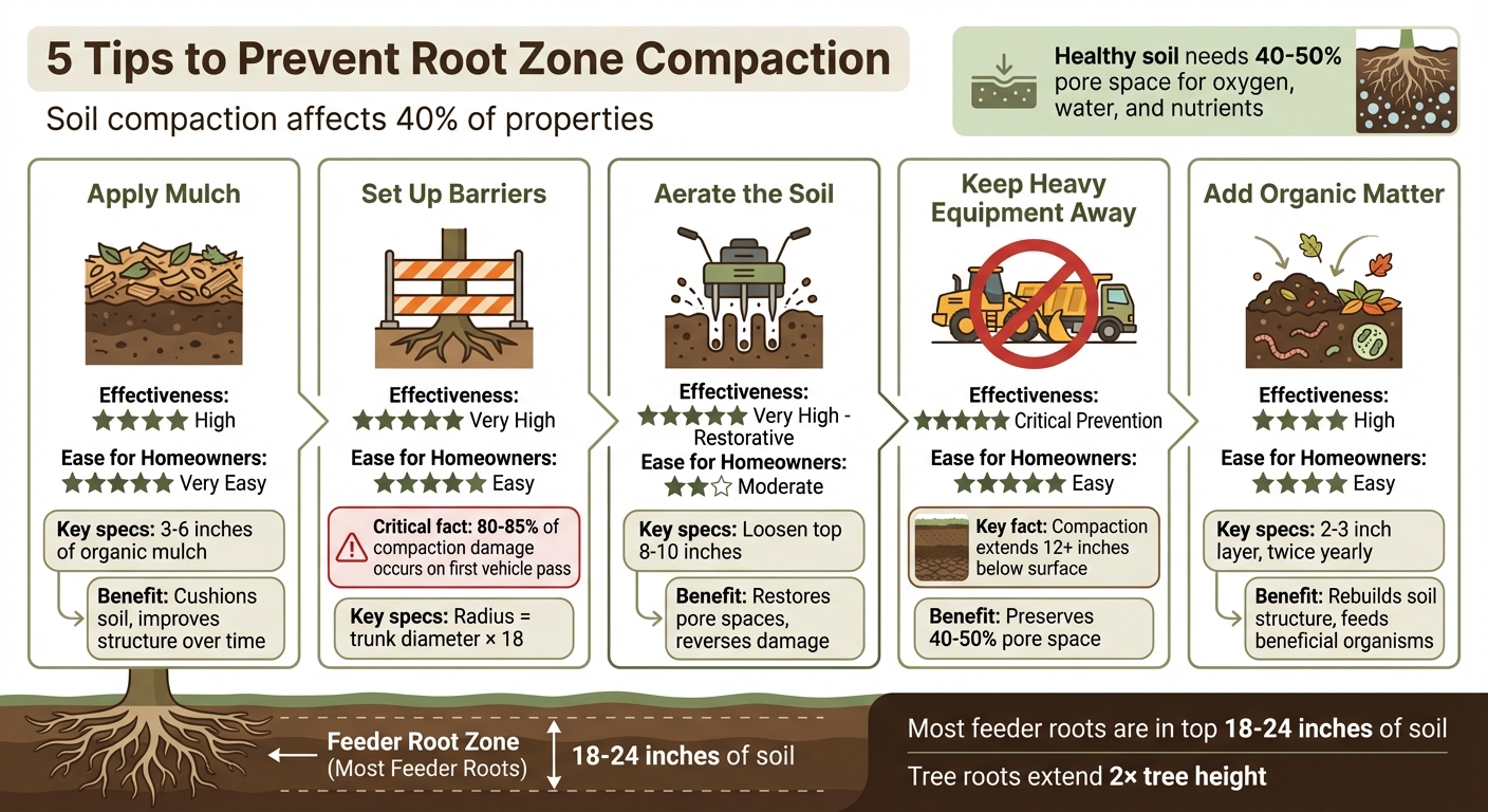 5 Methods to Prevent Root Zone Compaction: Effectiveness and Implementation Guide