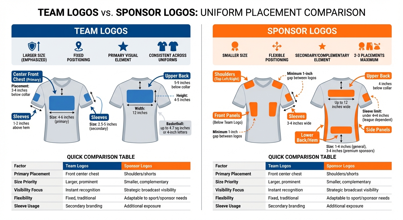 Team Logo vs Sponsor Logo Placement Guide for Sports Uniforms