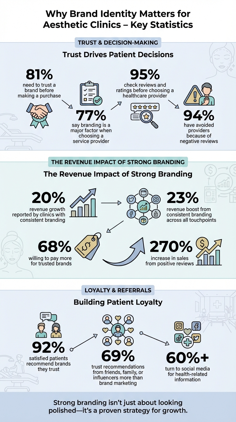Brand Identity Impact on Aesthetic Clinic Revenue and Patient Trust Statistics