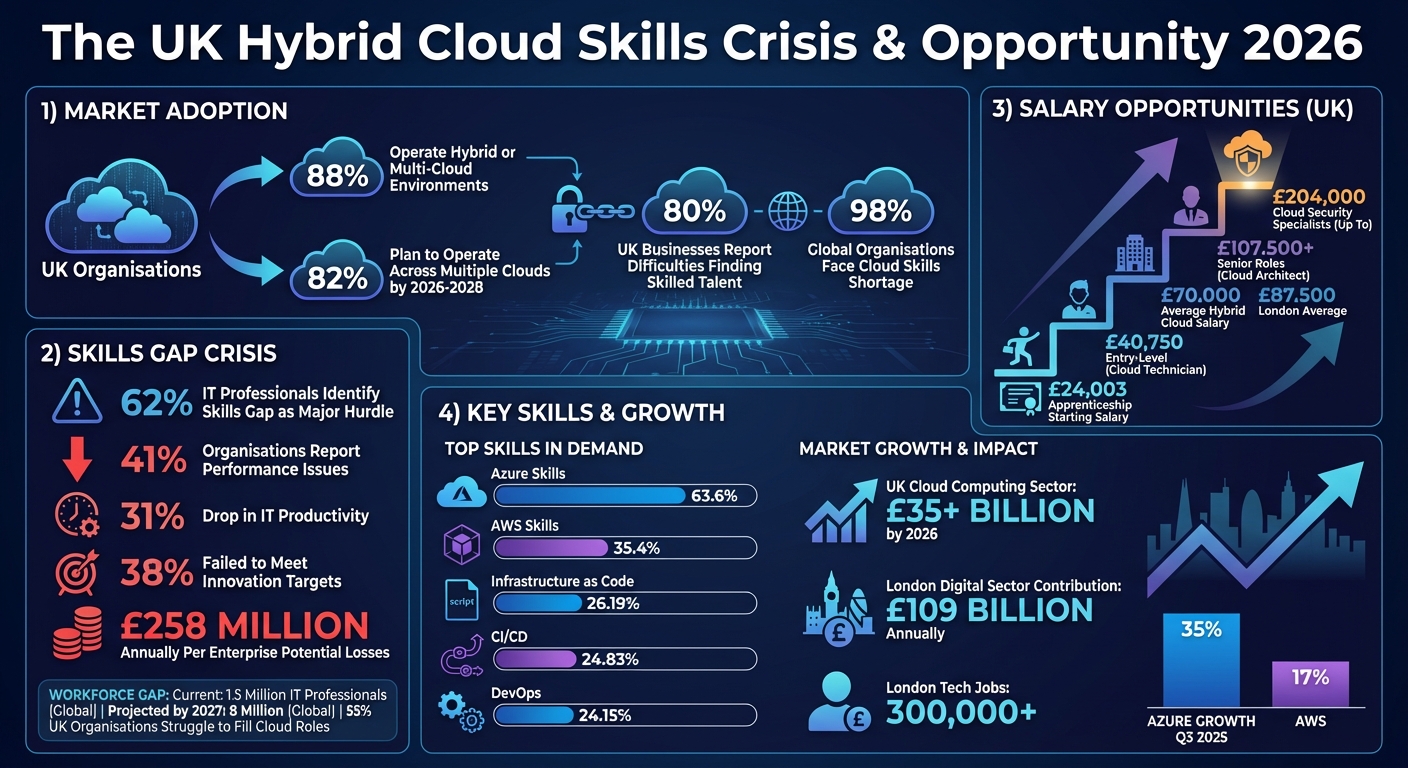 UK Hybrid Cloud Skills Gap: Key Statistics and Salary Data 2026