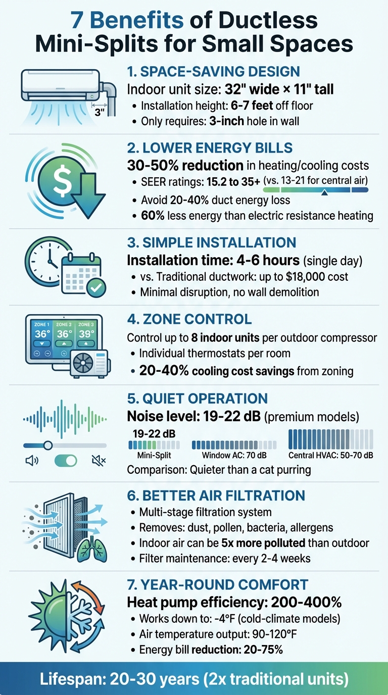 7 Key Benefits of Ductless Mini-Splits: Energy Savings, Efficiency & Comfort Stats