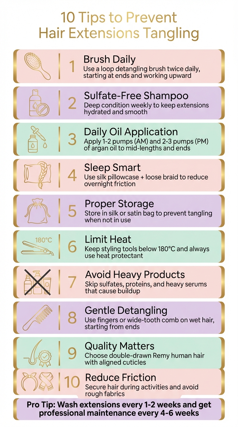 10 Essential Tips to Prevent Hair Extension Tangling