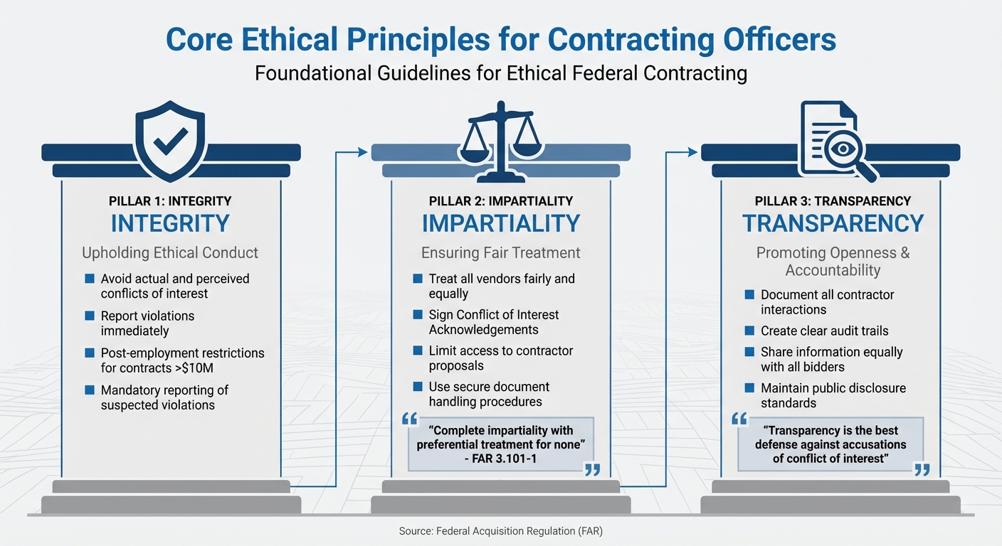 Three Core Ethical Principles for Federal Contracting Officers