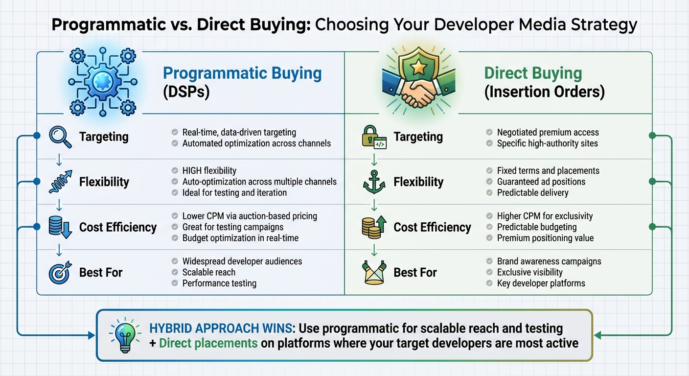 Programmatic vs Direct Buying for Developer Advertising Campaigns