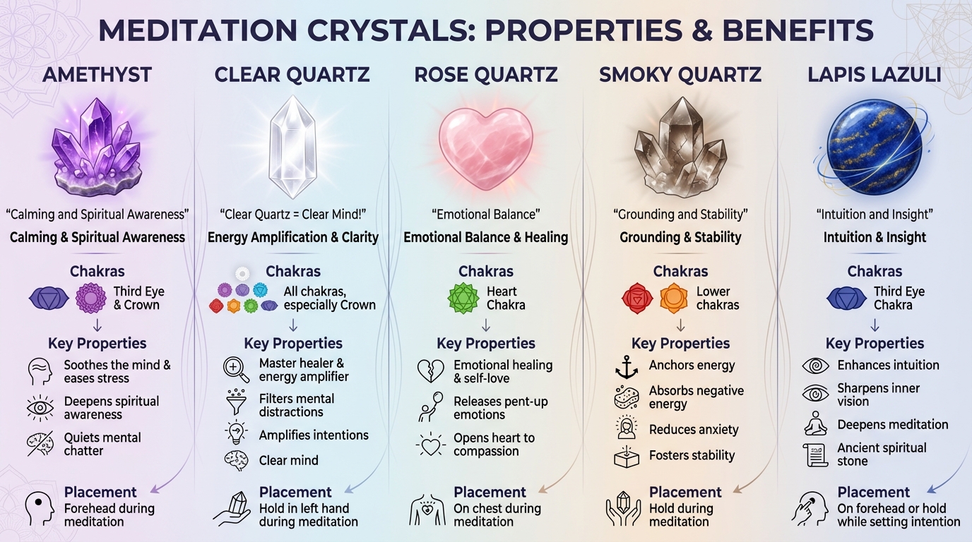 5 Best Meditation Crystals and Their Healing Properties