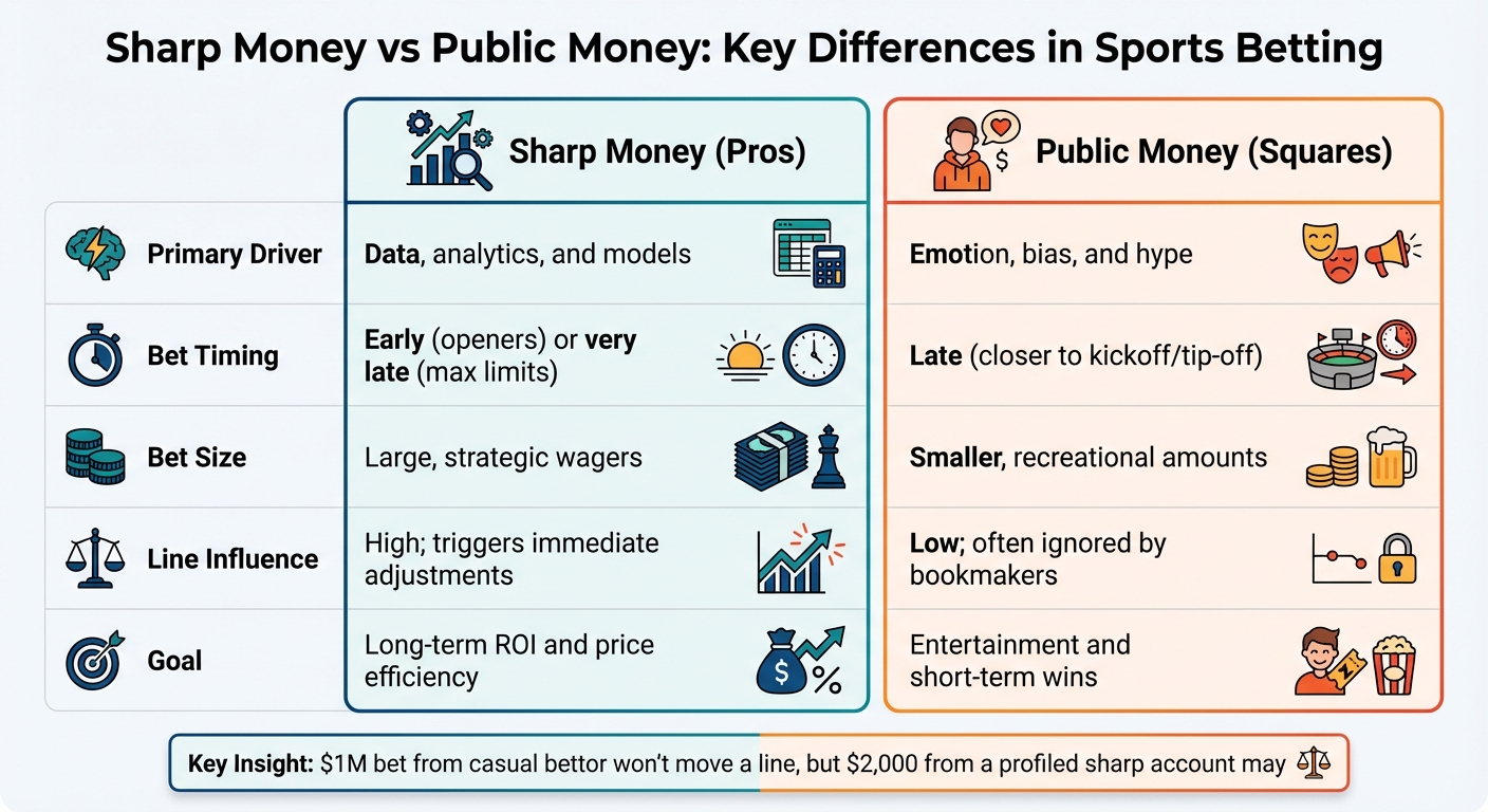 Sharp Money vs Public Money in Sports Betting: Key Differences